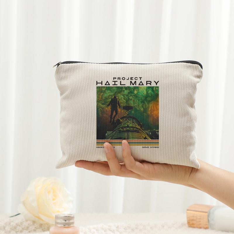 1pc Project Hail Mary Space Makeup Bags Makeup Corduroy Storage Bag Travel for Women Sci-Fi Book Lover Bags Multi Functional