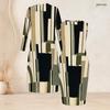 Women Plus Size Printed Two Piece Set Long Sleeve Open Front Long Cardigan Sleeveless Bodycon Dress