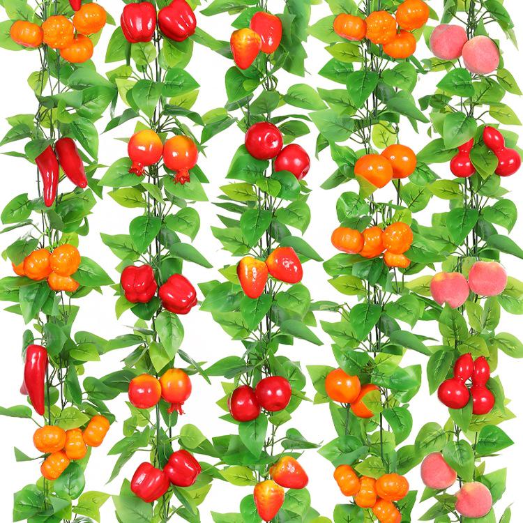 Artificial Grape Leaves and Flower Vine Ceiling Decoration