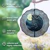 Enchanting Owl on Branch 2D Metal Wind Spinner for Garden Patio Decor Rotating Outdoor Art with 360 Hook Durable Reflective Thanksgiving