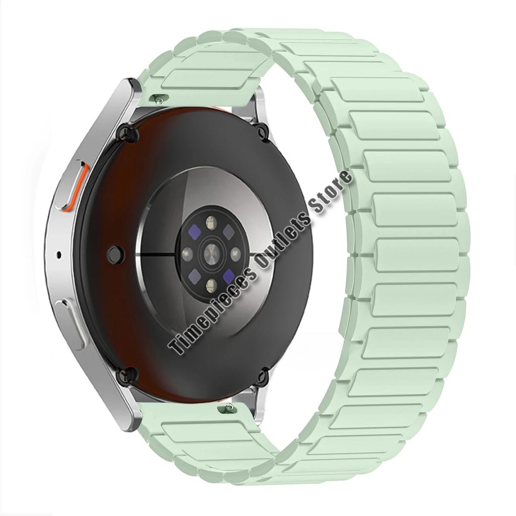 20MM 22MM Magnetic Silicone Strap for Samsung Galaxy Watch 7 FE 6 5 4 40/44mm Classic 5Pro Band for Huawei Watch 5 GT5 Pro 46MM