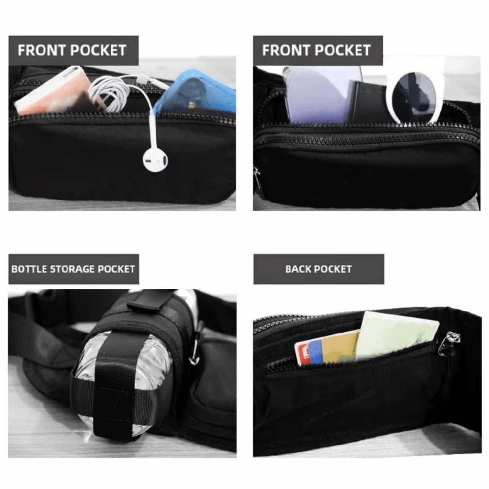 Elastic Running Belt Nylon Sports Bag Practical Running Storage Waist Gym