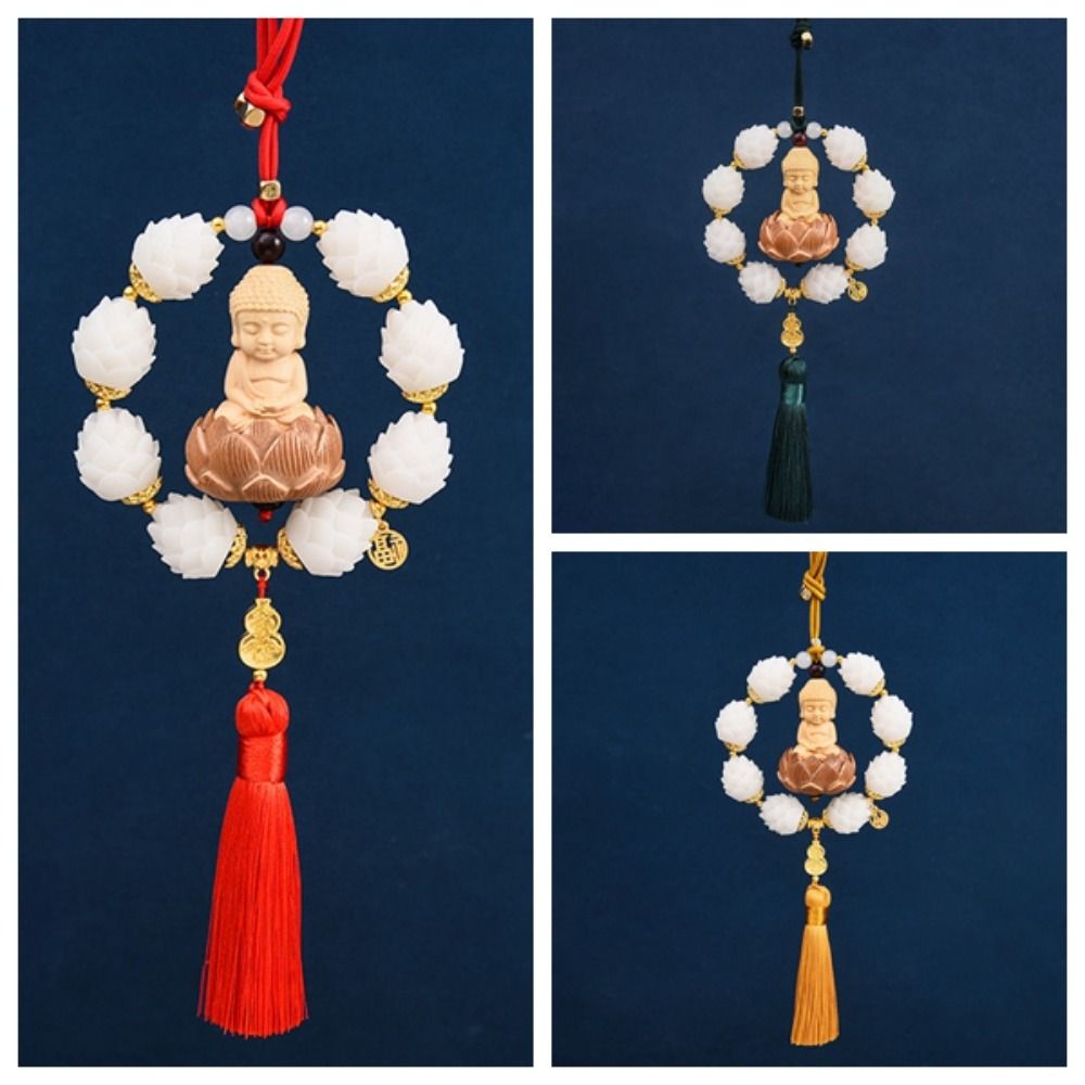 Exquisite Car Hanging Decoration Good Luck Car Upholstery Circle Lotus Car Pendant Automobile