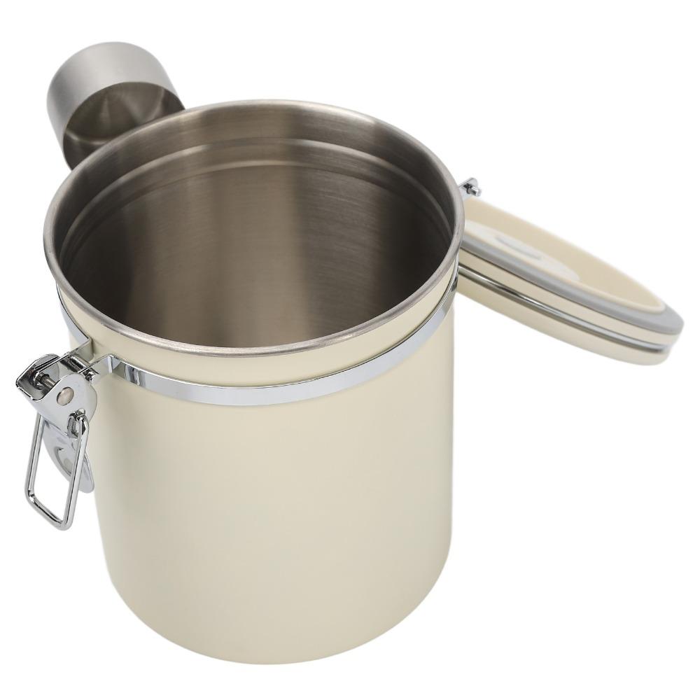 Stainless Steel Body Airtight Coffee Canister Stainless Steel Coffee Canister Kitchen Storage