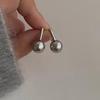 Серебряная Игла Маленькие Ежедневные Серьги-Гвоздики Cool Grey, Bean, Pearl Grey Серьги Серьги для Женщин