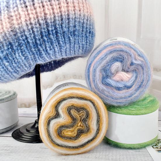 1 рулон пряжи градиента 133,9 дюйма пряжа мохеровая пряжа пряжа из смеси акрила и шерсти