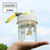 550ml Cute Children Drinking Water Bottle Straw Portable Bottle Student Couple Plastic Cup Gift School Kids