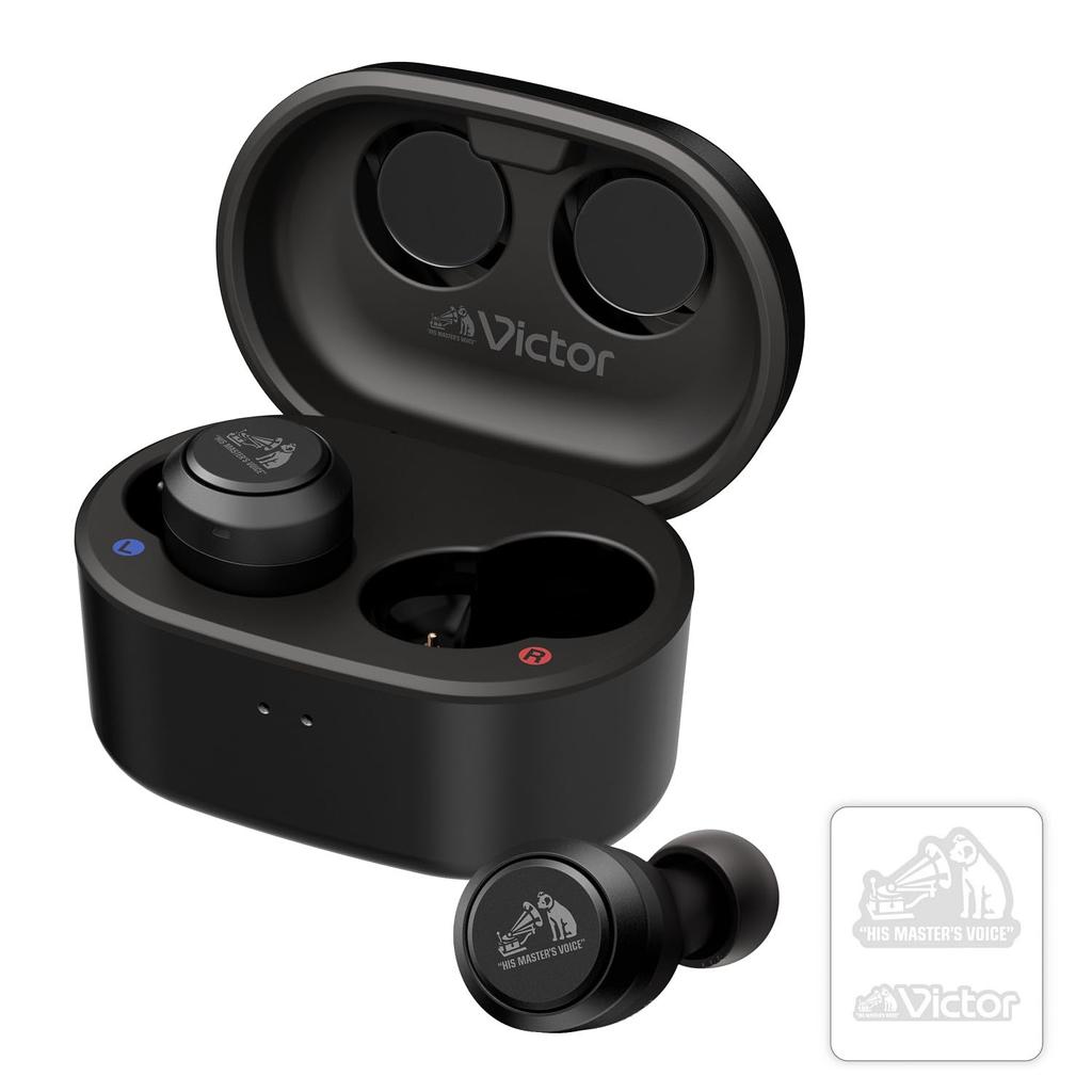 JVC Kenwood Victor Wireless Earphones with Sticker Bluetooth Noise Canceling External Sound Intake Waterproof Low Latency Microphone Included Body