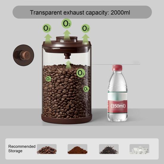 Герметичная банка для хранения кофе, большая емкость, не содержит бисфенол А, устойчива к ультрафиолетовому излучению, пригодна для мытья в посудомоечной машине, контейнер для хранения кофейных зерен