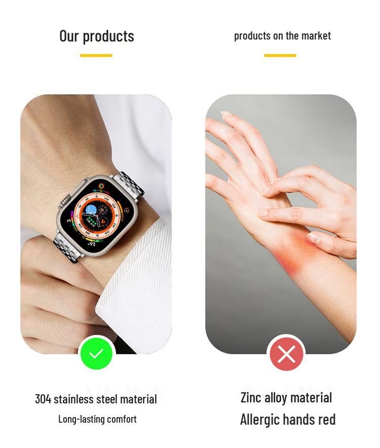 Совместимый стальной браслет-бусины для Apple Watch