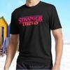 Новая футболка Stranger Things 4 с текстовым логотипом, градиентно-красная, активная, смешная, размеры S - 5XL