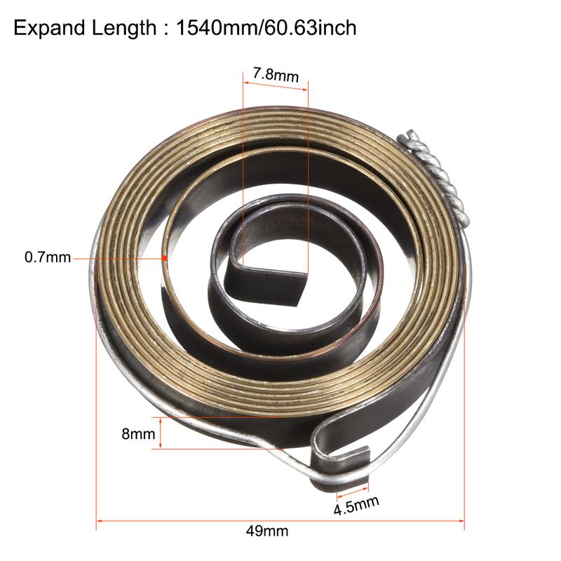 Drill Press Return Spring Quill Spring Feed Return Coil Spring Assembly Blackening Expand Length 680-1800mm Spring OD 34-66mm