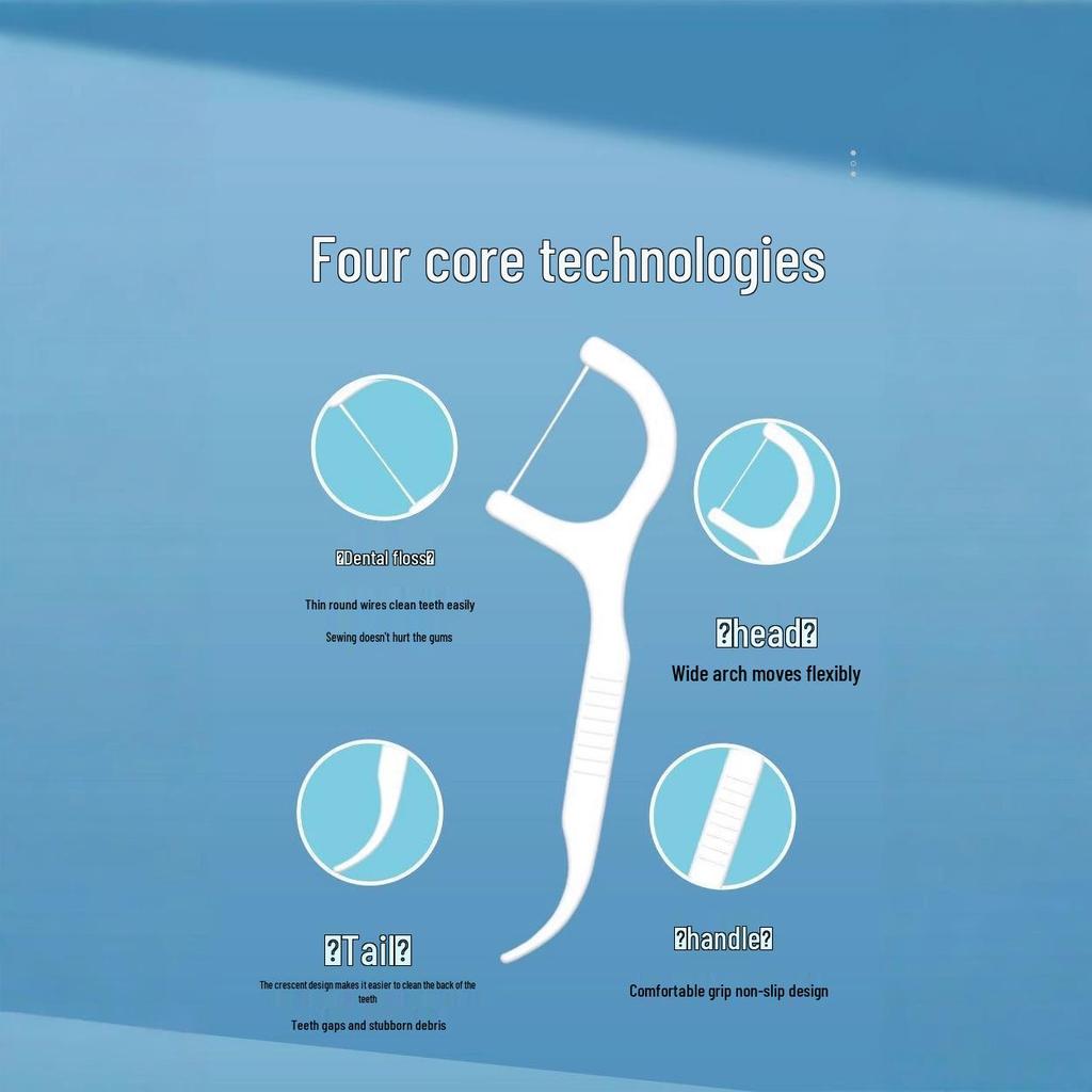 Ультратонкие зубные нити-пики со вкусом фруктов, семейная упаковка для отбеливания и детской гигиены полости рта