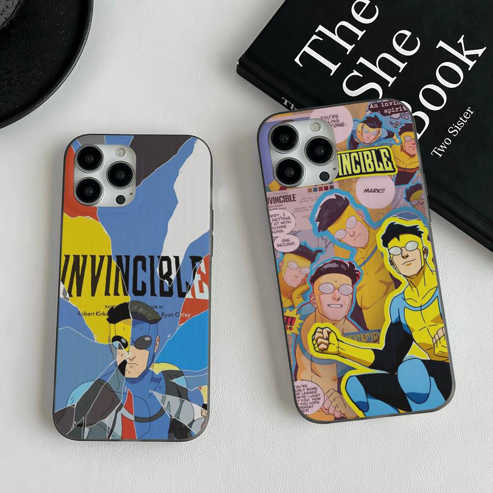 Популярная серия супергероев I-Invincible Мягкий гофрированный чехол для телефона для iPhone 11 12 13 14 15 16 17 Pro Max Plus Pro