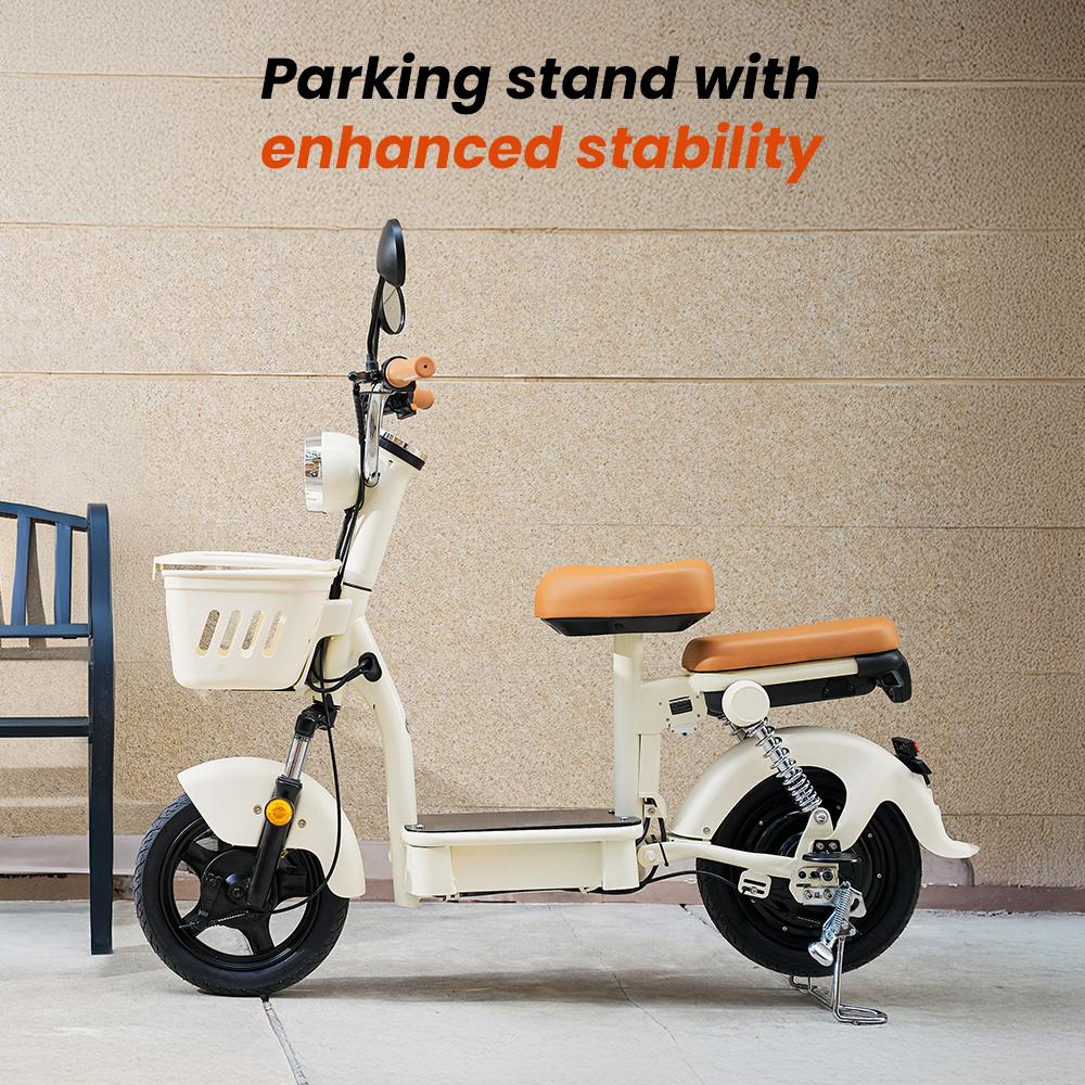 Electric Scooter iScooter Y16 14" 1200W Motor LCD DIsplay Soft Seat Cushion 48V 20AH Fully Suspended Adult Electric Scooter With NFC Card Beige