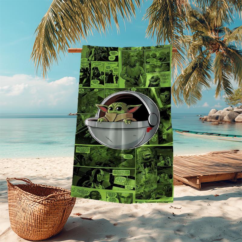 1Pc Darth Vader'S Shadow Beach Towel Microfiber Beach Towel Thin Absorbent For Beach Swimming Yoga Bath Sports 0917170