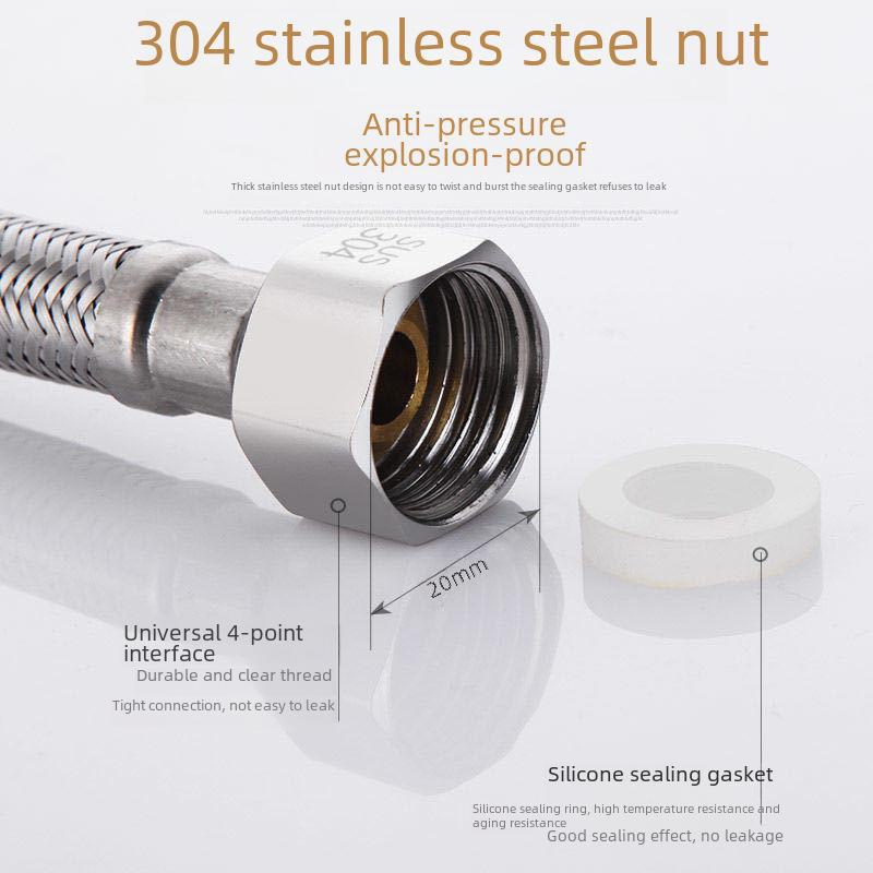 Шланг для подачи воды из стали с пластиковым покрытием для крана/обогревателя/туалета