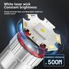 Мощный светодиодный фонарик Zoom White Laser, перезаряжаемый через Type-C, для кемпинга, улицы, охоты, рыбалки, освещения при ходьбе