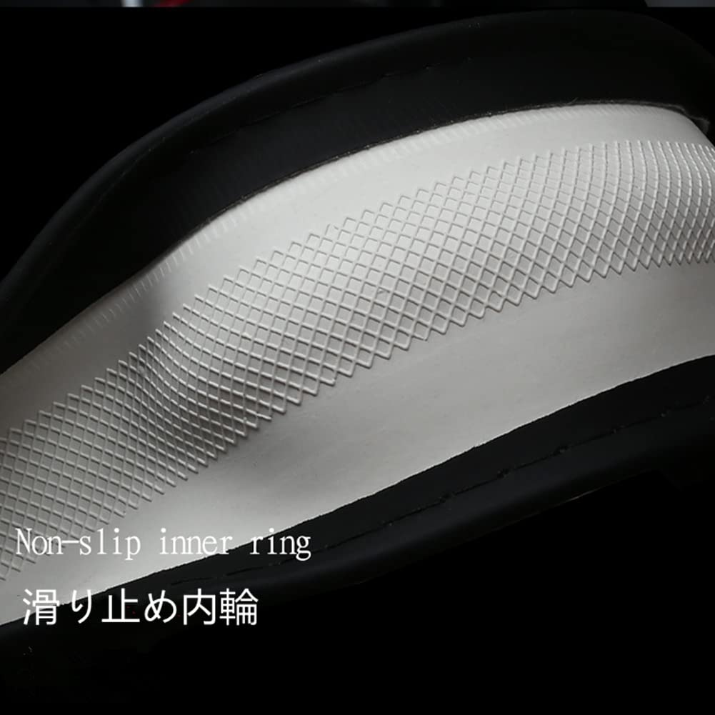 TATACLEA Чехол на руль автомобиля для Kei 3D Пятноустойчивый Скользкий Удобный Отличный Белые Автомобили, О-образный, 38см, Рукоятка, & Устойчивый, Всесезонный, Дышащий,