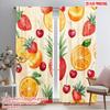 2pcs,2D Plane Printing Curtains Digital Printed Fruit Fiesta 100% Polyester (without Rod) All Seasons Use for Living Room,