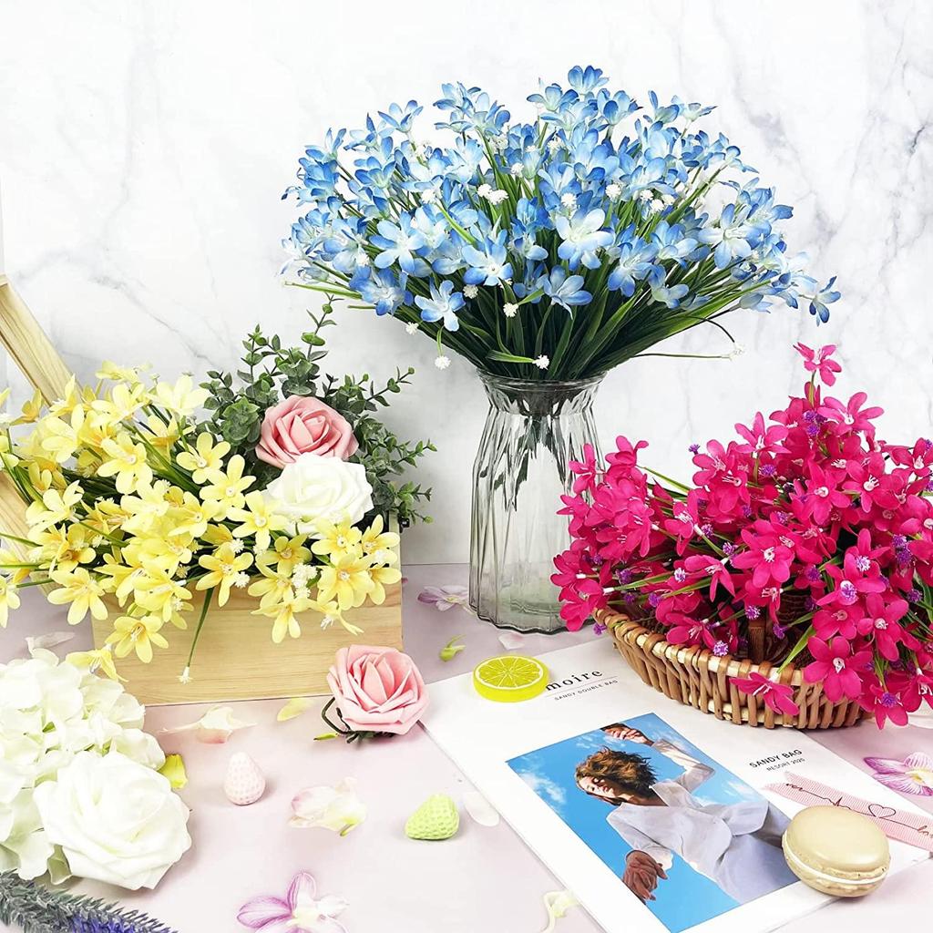 Искусственные цветы, искусственные нарциссы, цветы, устойчивые к ультрафиолетовому излучению, кашпо, крыльцо, патио, офисное украшение для дома(6 цветов, 1/2/3/4/5 шт. на выбор)