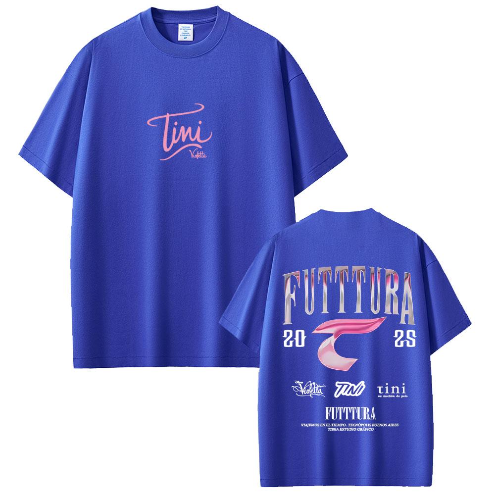 TINI Futttura 2025 Tour Tshirts Men Women Fashion Pop Music T Shirts Mens Casual Cotton Vintage Oversized Short Sleeve Tshirt