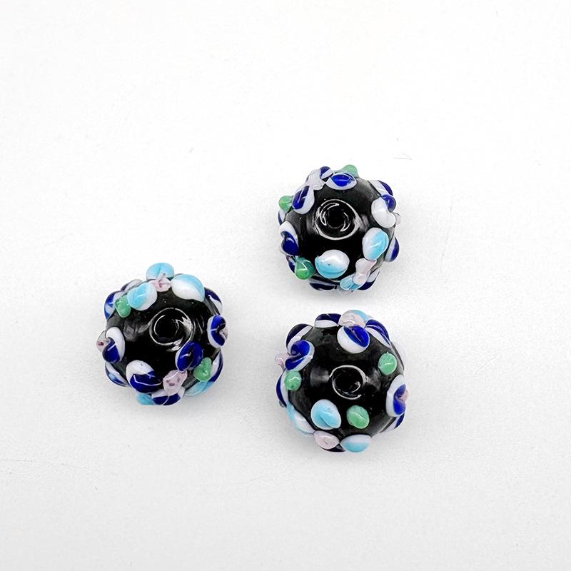 Трехмерные Многослойные Двухцветные Лепестковые Стеклянные Бусины для DIY Изготовления Украшений