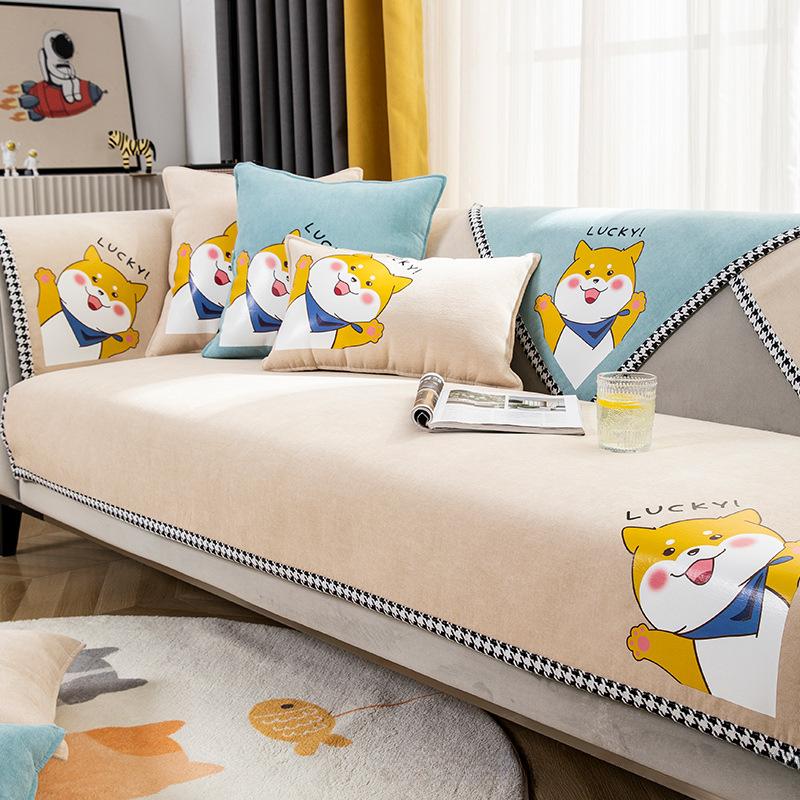 Диванная подушка Four Seasons, универсальная скандинавская простая нескользящая синельная легкая роскошная тканевая подушка