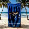 Inter Milan Beach Towel Quickdry Soft Microfiber Comfortable Lightweight Suitable For Sports Travel Swimming Yoga Bathroom Beach And Pool
