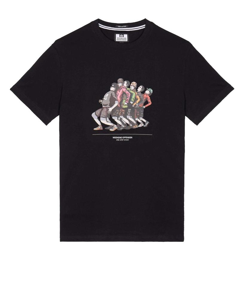 Черная unisex футболка с графическим принтом Weekend Offender Madness