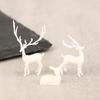 1Pc Mini Resin Crystal Deer Christmas Forest Elk White Dessert Table Decor Merry Christmas Decor For Home Kids New Year Gift