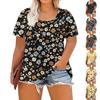Женская мода повседневные летние топы больших размеров с принтом