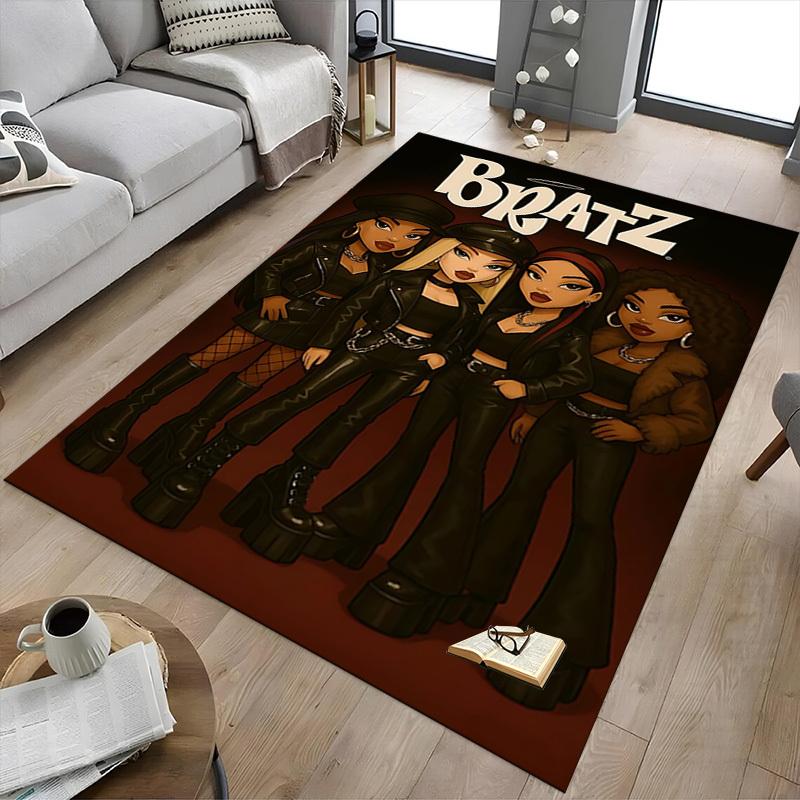 1 шт. Коврик Bratz Fashion, противоскользящий, полиэстеровый, для пола, для офиса, спальни