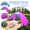 Beach Tent, 3-4 Person Beach Tent With UV, Baby Beach Tent With Carrying Bag And Hook, Automatic Portable Beach Tent For Camping, Garden, Beach
