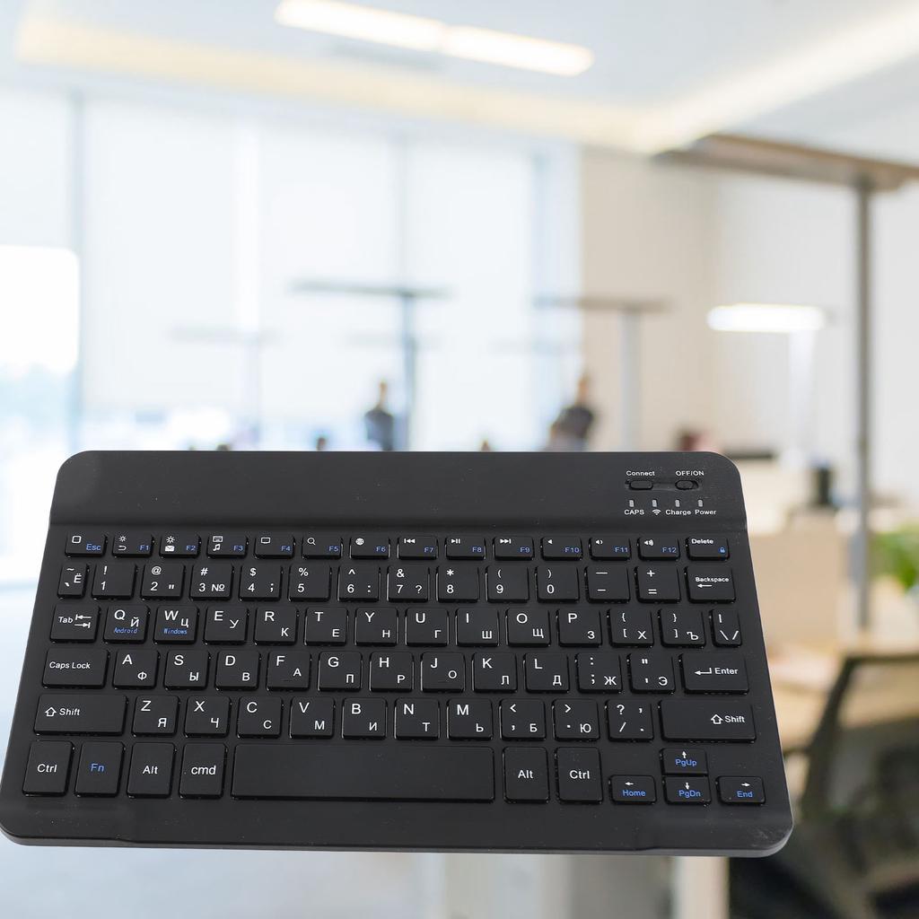 Русский 10,1-дюймовая тонкая сверхширокая беспроводная 80-клавишная клавиатура Bluetooth 3.0 для Androidfor WIN