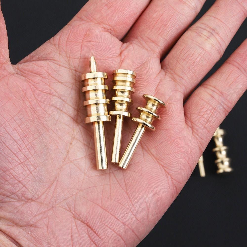 Pointed or Flat Tip Leather Burnisher Tool Brass Pressing Line Leather Edge Slicker Marking Creaser Burnishing Tool