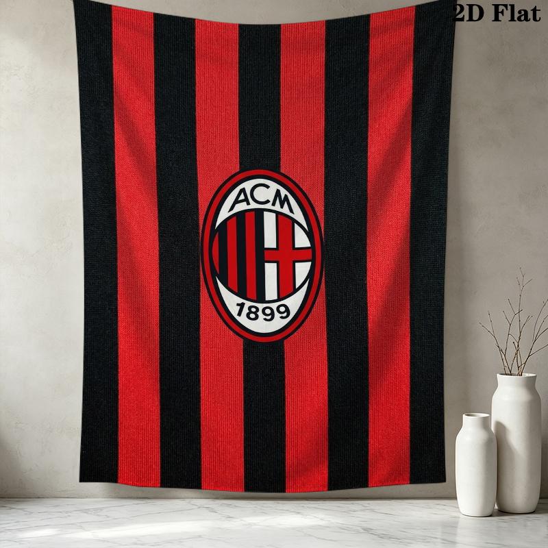 Настенный гобелен AC Milan Эстетичное настенное панно Печатное тканевое одеяло Декоративные гобелены для спальни гостиной Домашний декор
