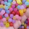 Акриловый кулон, горячая распродажа, свободные бусины, ожерелье, браслет, конфетный цвет, 40 шт., 8 мм, для изготовления ювелирных изделий своими руками, поделки, прозрачные бусины