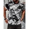 Men's T-shirt Short Sleeve Print T-shirt Loose Summer Fashion Casual Print Tees Top Men's Clothing Oversized Outdoor Pullover