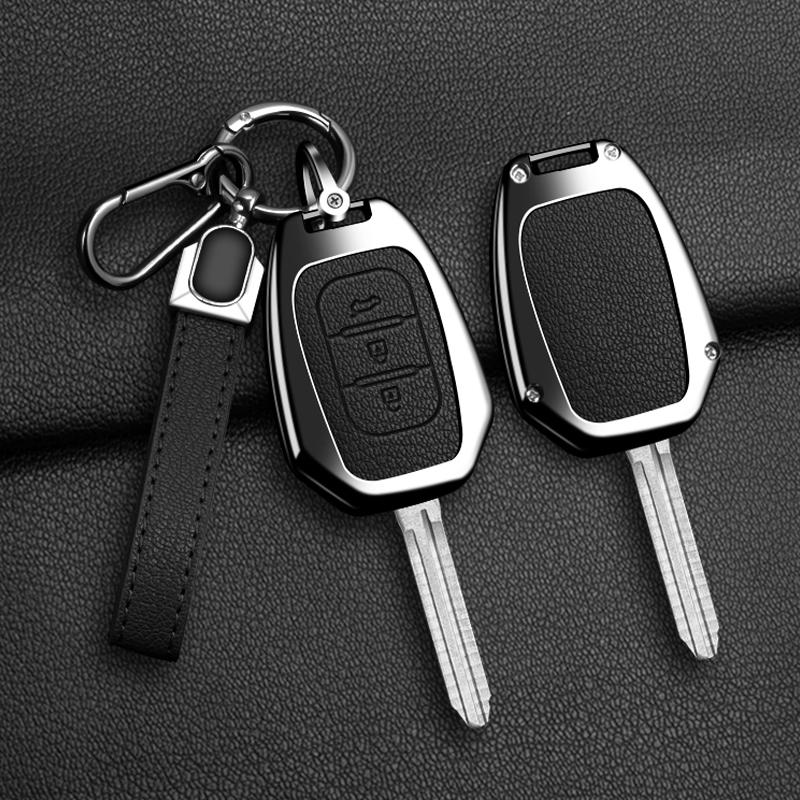 Для Renault Kwid Traffic Symbol Для Dacia Sandero Logan Duster - Чехол-брелок для ключа автомобиля из цинкового сплава и кожи Автоаксессуары