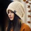 Новые женские зимние шапки, женская повседневная шапка-бини, теплая вязаная шапка на флисовой подкладке