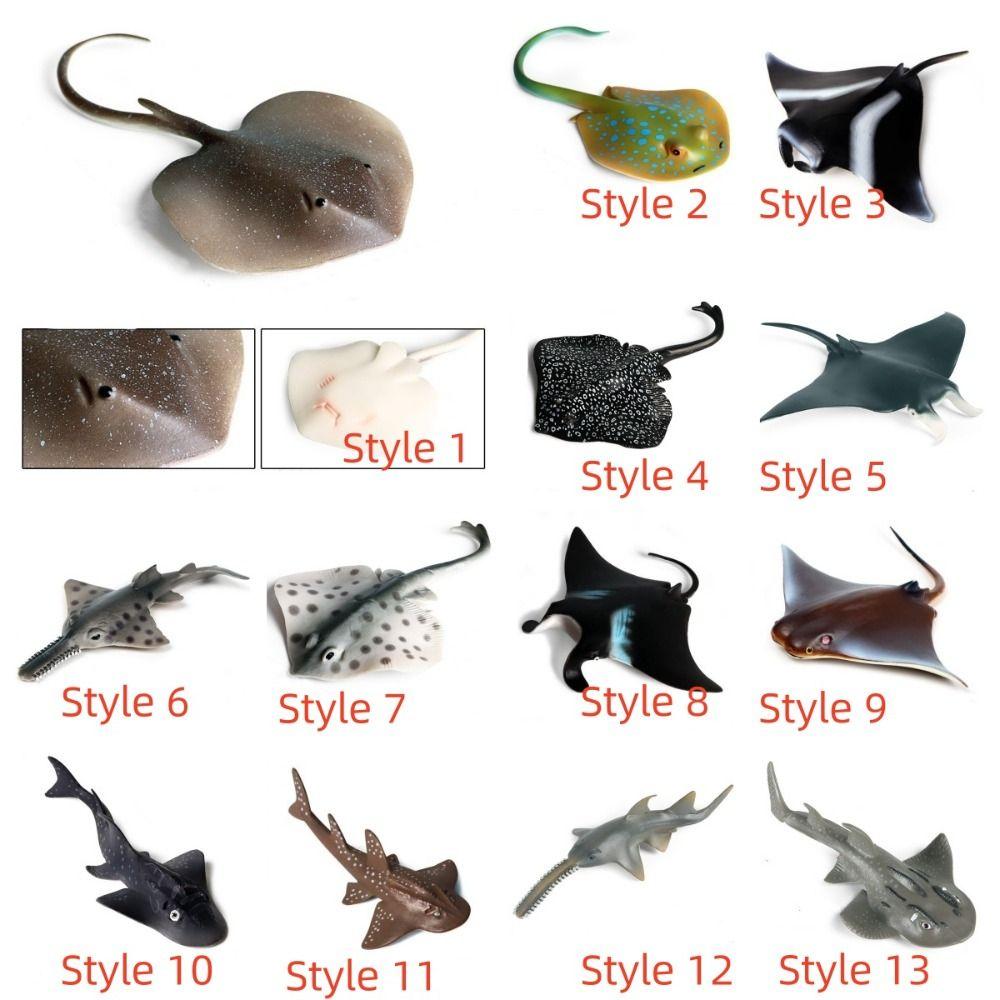 Fish Model Manta Ray Model Simulation Sea Life Action Figurines Ocean Animal Figures  Kids Toy