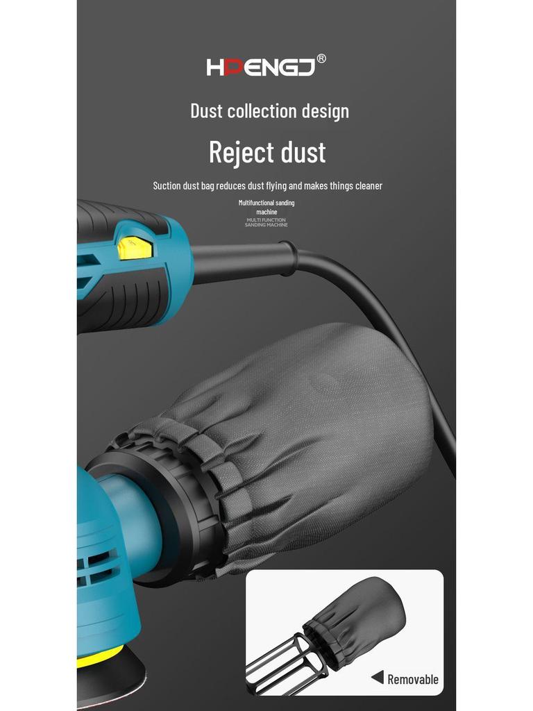 5-дюймовая эксцентриковая электрическая шлифовальная и полировальная машина для деревообработки и мебели