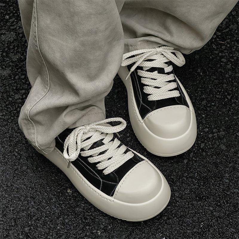 Мужская обувь 2024 осень новая легкая мягкая подошва маффин толстая подошва модная обувь повседневная обувь для доски 66678-J