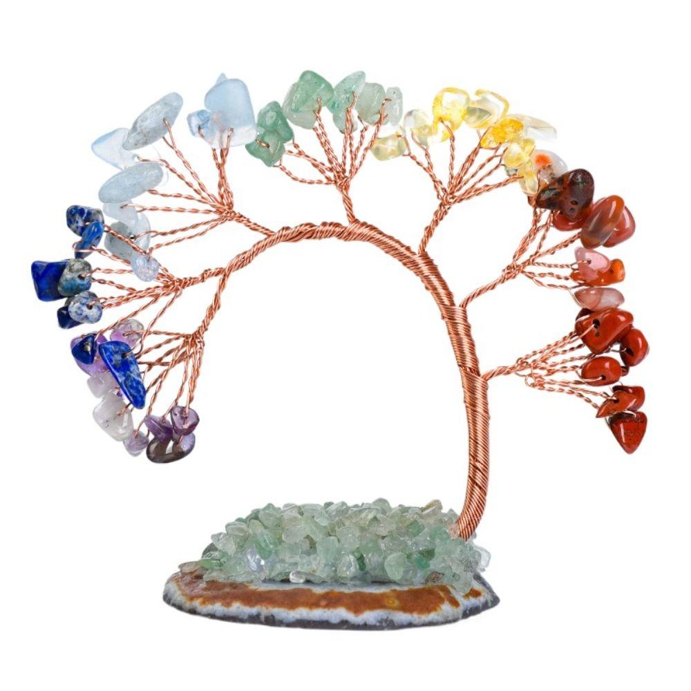 Мини-дерево ручной работы Модель натурального хрустального дерева Украшения для дома из натурального хрустального дерева