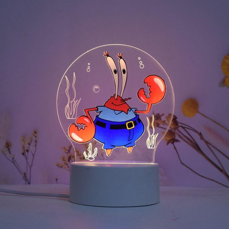 SquarePants Patrick Star Peripheral Cartoon Animation Creative Night Light 3D Children's Room Decorative Light