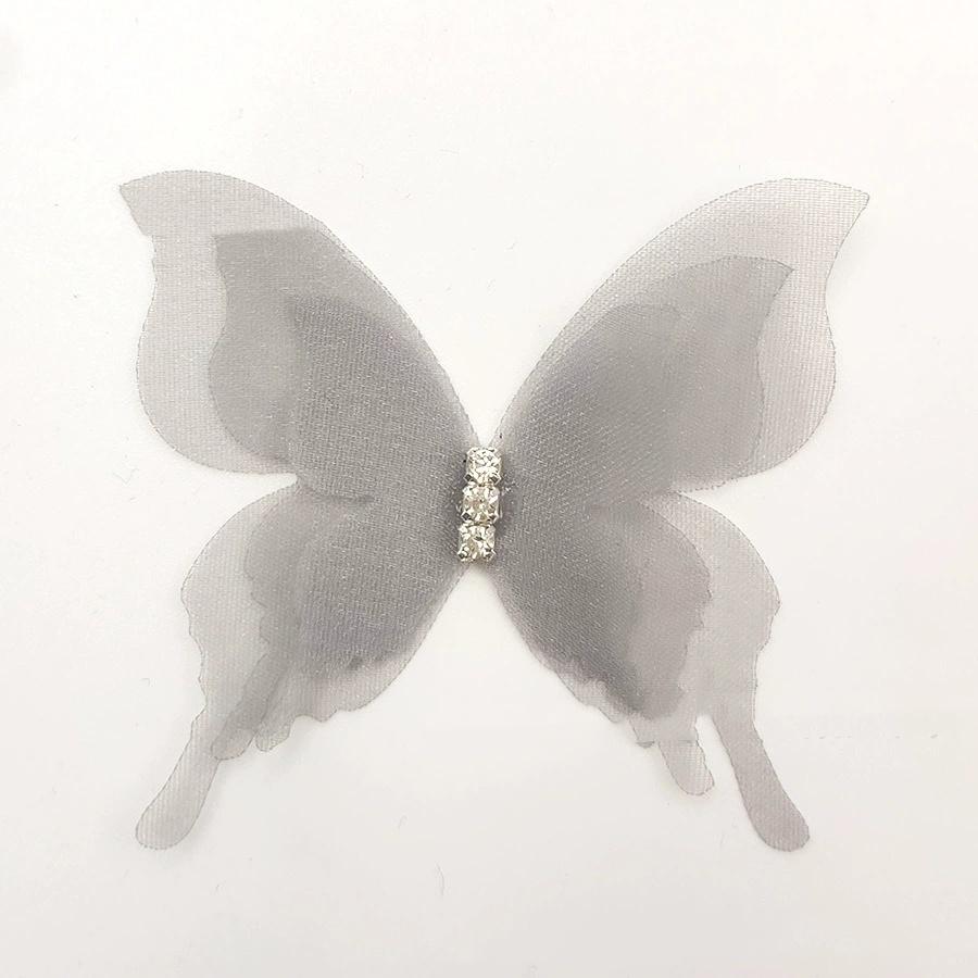 Набор из 10 градиентных 3D-бабочек из органзы со стразами для поделок DIY