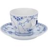 ROYAL COPENHAGEN Blue Fluted Half Lace Coffee Cup and Saucer, White, 180ml (Officially Imported) 1102071