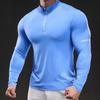 022106 Весенняя Приталенная Эластичная С Длинным Рукавом Повседневная Модная Футболка для Бега, Спорта, Фитнеса, Активного Отдыха Мужская