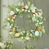 Пасхальный венок, искусственный венок из яиц для входной двери, весенний праздничный домашний декор, водонепроницаемый знак для крыльца, стены, двора, патио, гаражных ворот